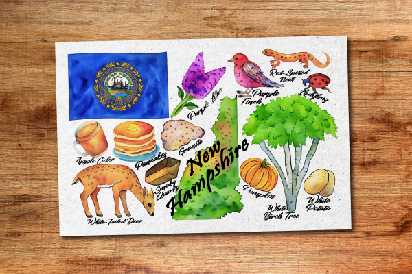 New Hampshire State Postcard