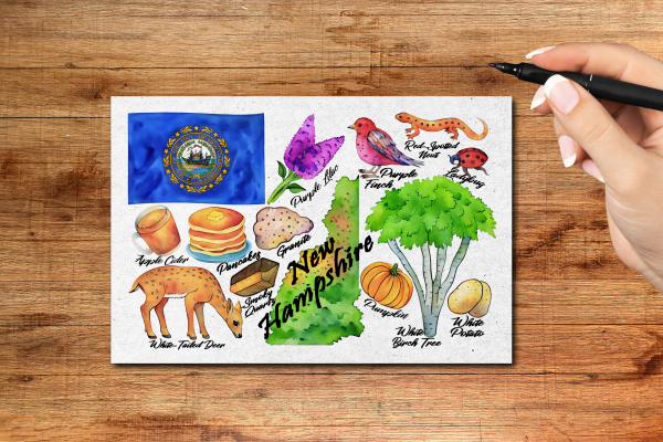 New Hampshire State Postcard