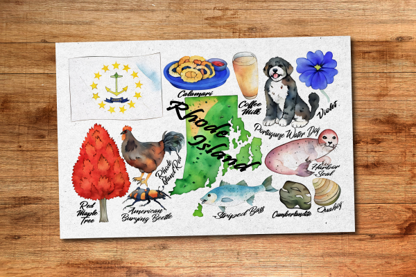 Rhode Island State Postcard
