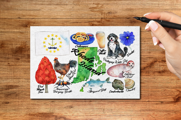 Rhode Island State Postcard