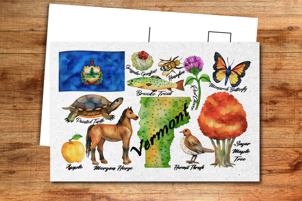 Vermont State Postcard
