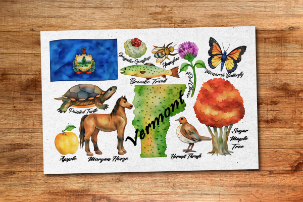 Vermont State Postcard