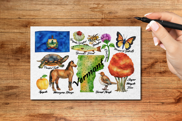Vermont State Postcard