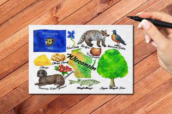 Wisconsin State Postcard