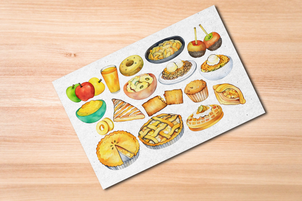 Apple Foods Postcard
