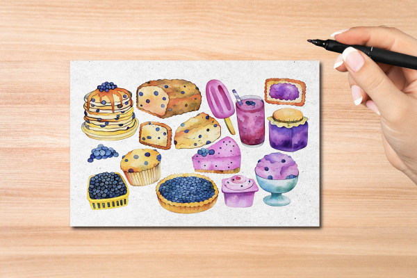 Blueberry Foods Postcard