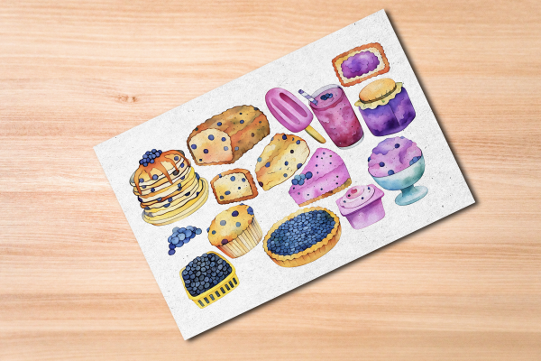 Blueberry Foods Postcard