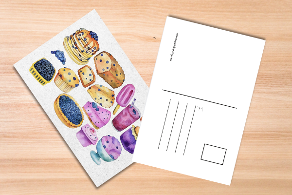 Blueberry Foods Postcard
