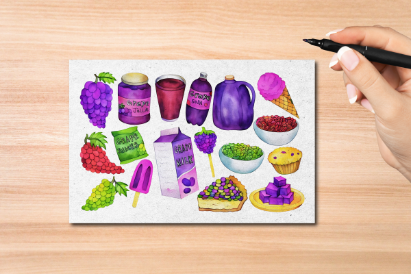 Grape Foods Postcard