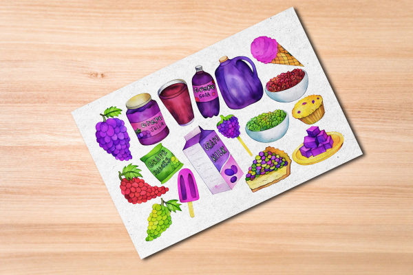Grape Foods Postcard