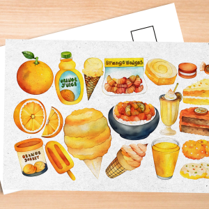 Orange Foods Postcard