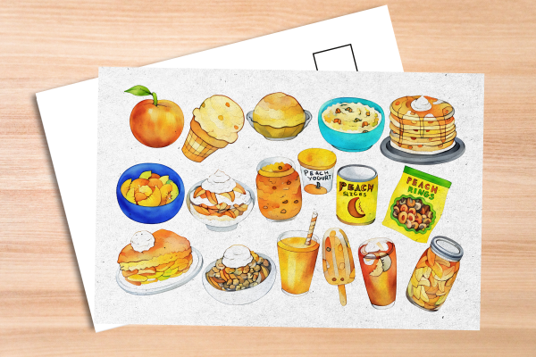Peach Foods Postcard
