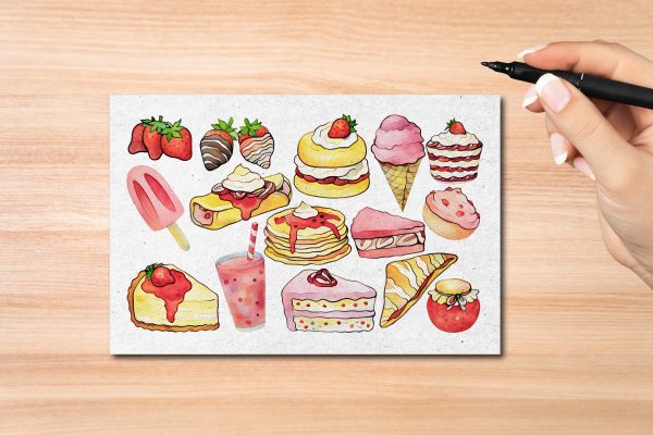 Strawberry Foods Postcard