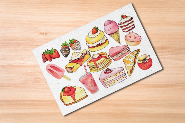 Strawberry Foods Postcard