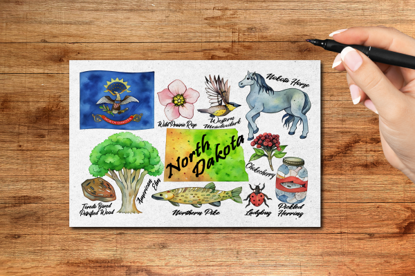 North Dakota State Postcard