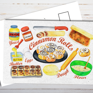 Cinnamon Rolls Recipe Postcard