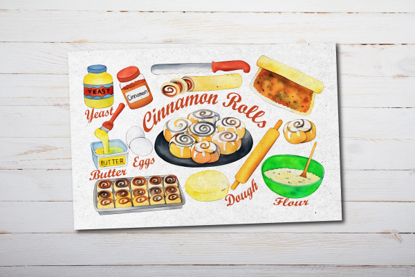 Cinnamon Rolls Recipe Postcard