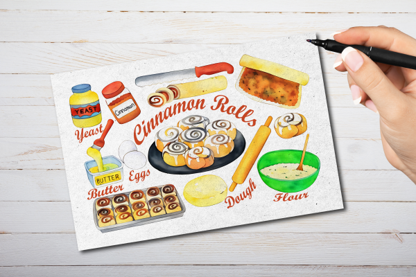 Cinnamon Rolls Recipe Postcard