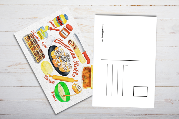 Cinnamon Rolls Recipe Postcard