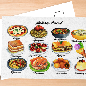 Italian Food Postcard