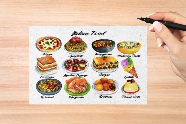 Italian Food Postcard