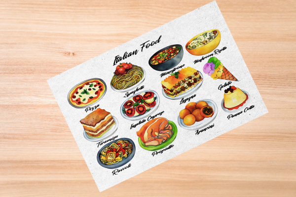 Italian Food Postcard