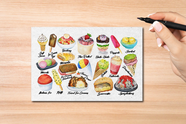 Ice Cream Around The World Postcard