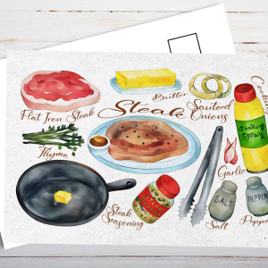 Steak Recipe Postcard