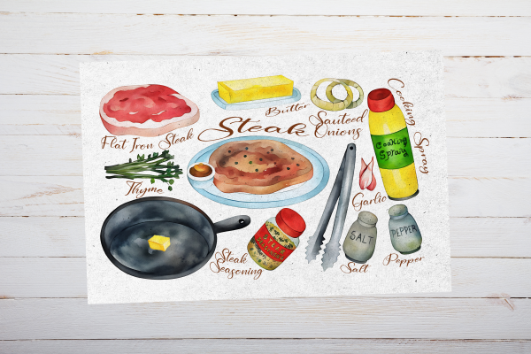 Steak Recipe Postcard