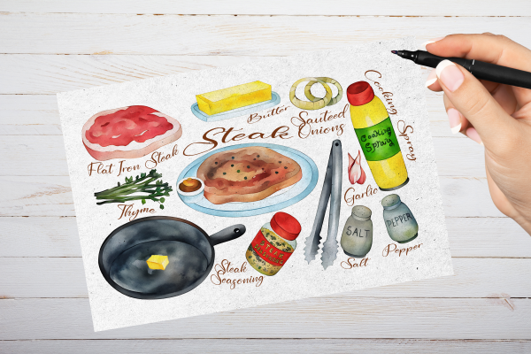 Steak Recipe Postcard