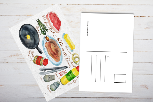 Steak Recipe Postcard
