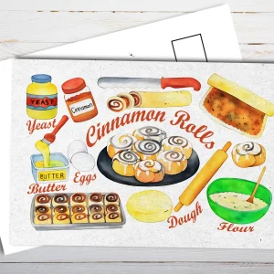 Cinnamon Rolls Recipe Postcard