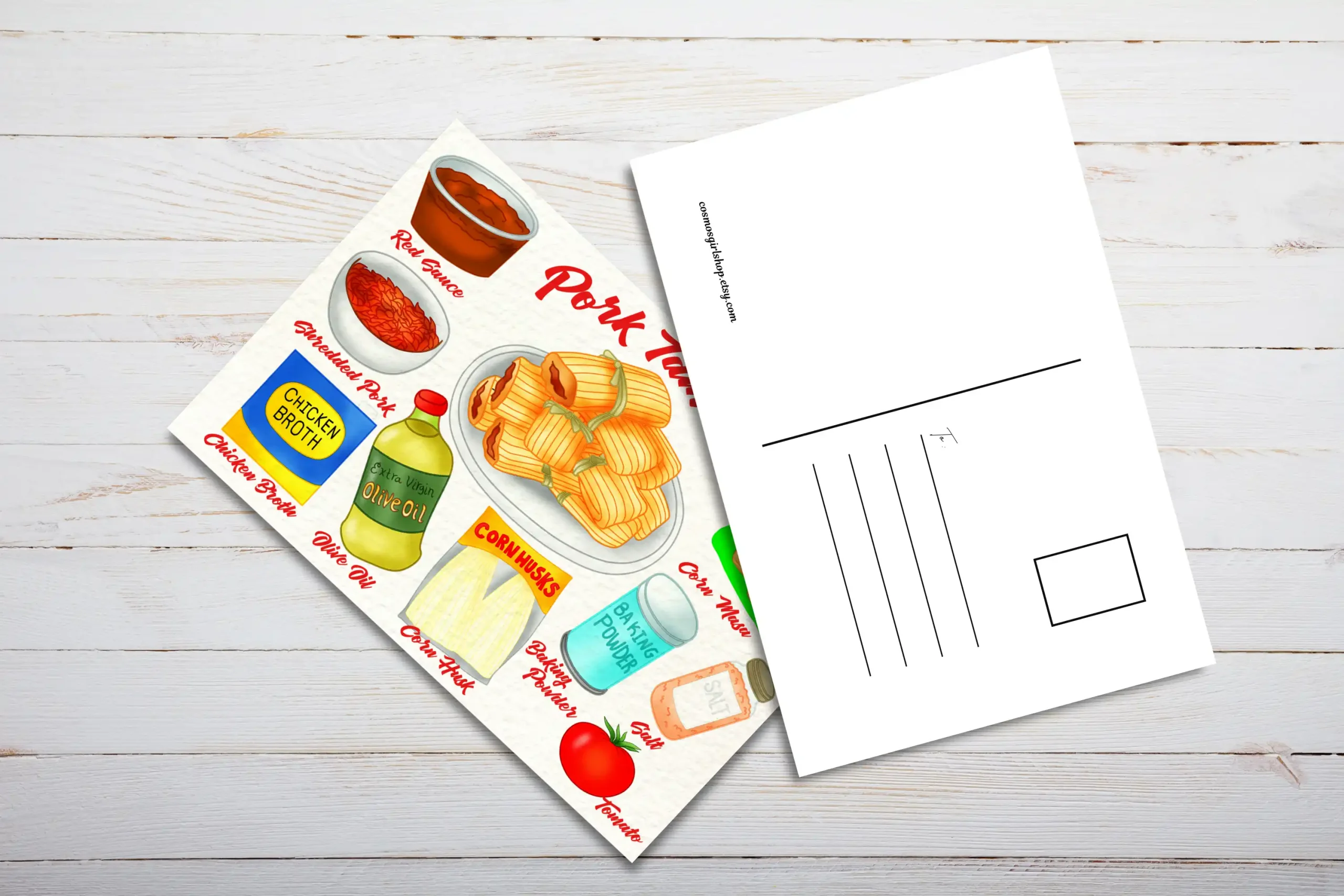 Pork Tamales Recipe Postcard