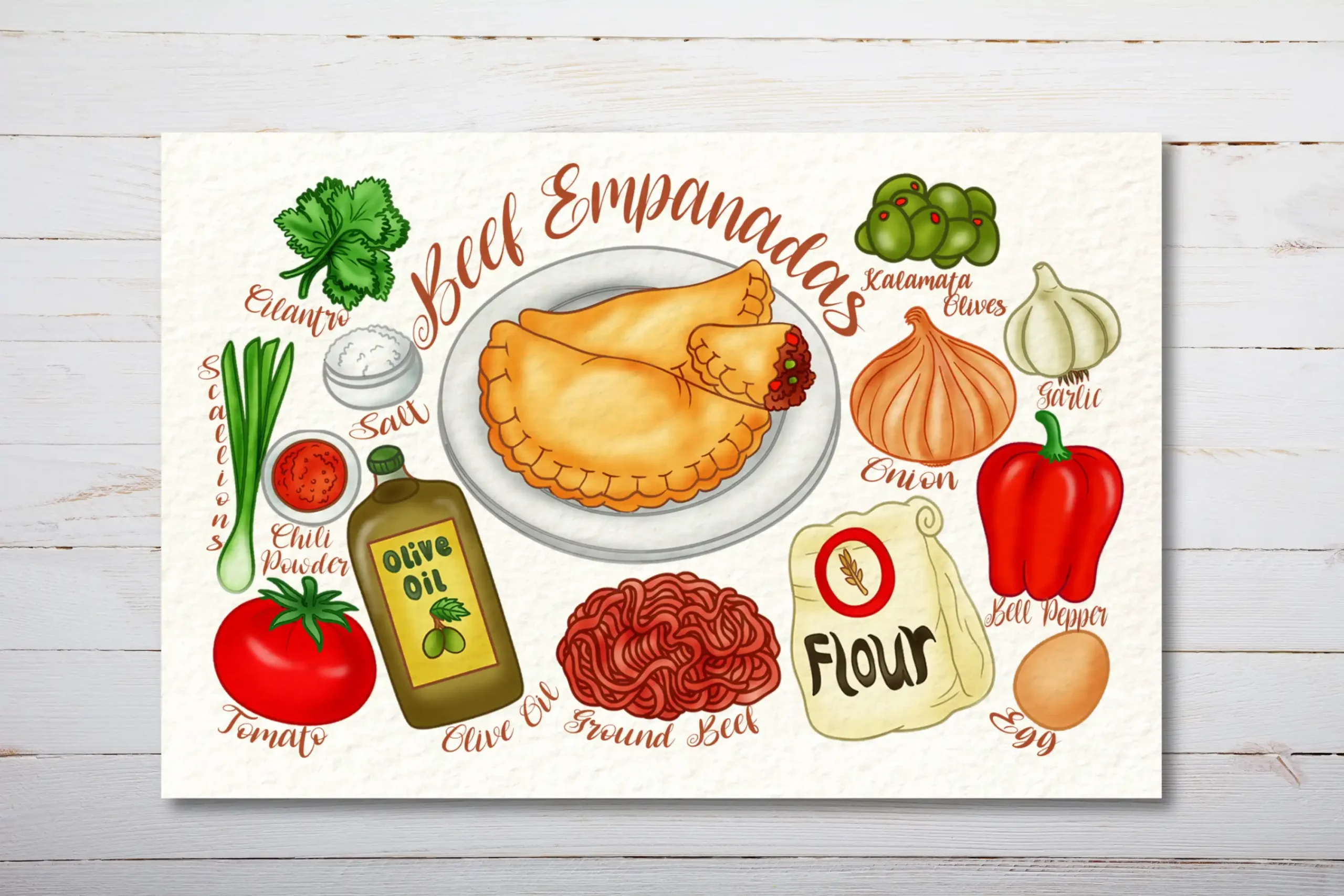 Beef Empanadas Recipe Postcard