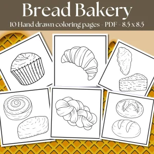 Bread Bakery Coloring Pages PDF