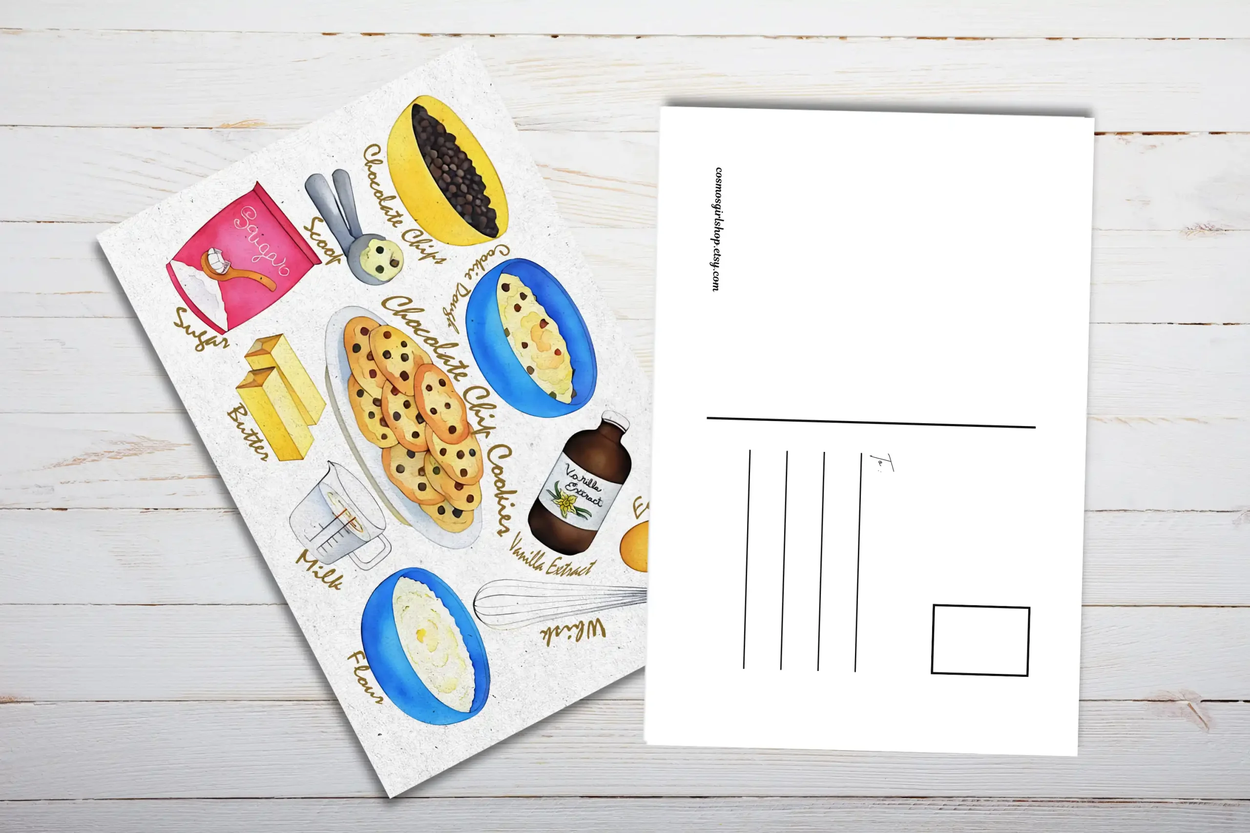 Chocolate Chip Cookie Postcard