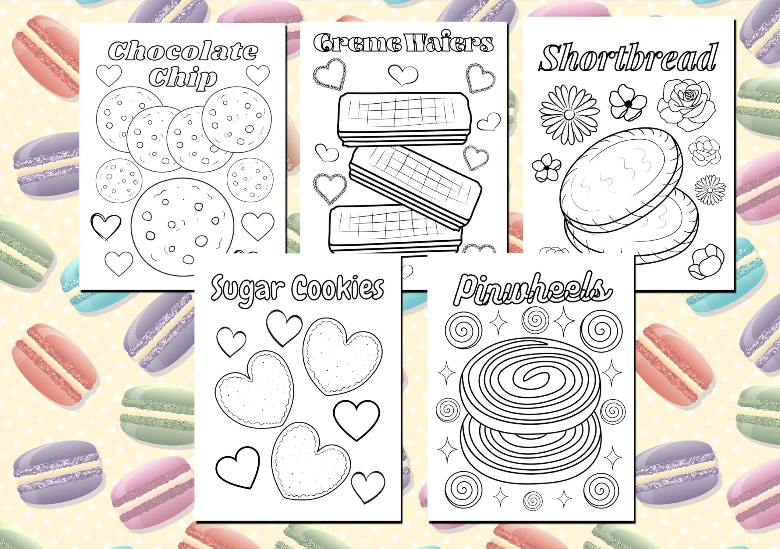 10 Cookie Coloring Pages Printables - Image 2