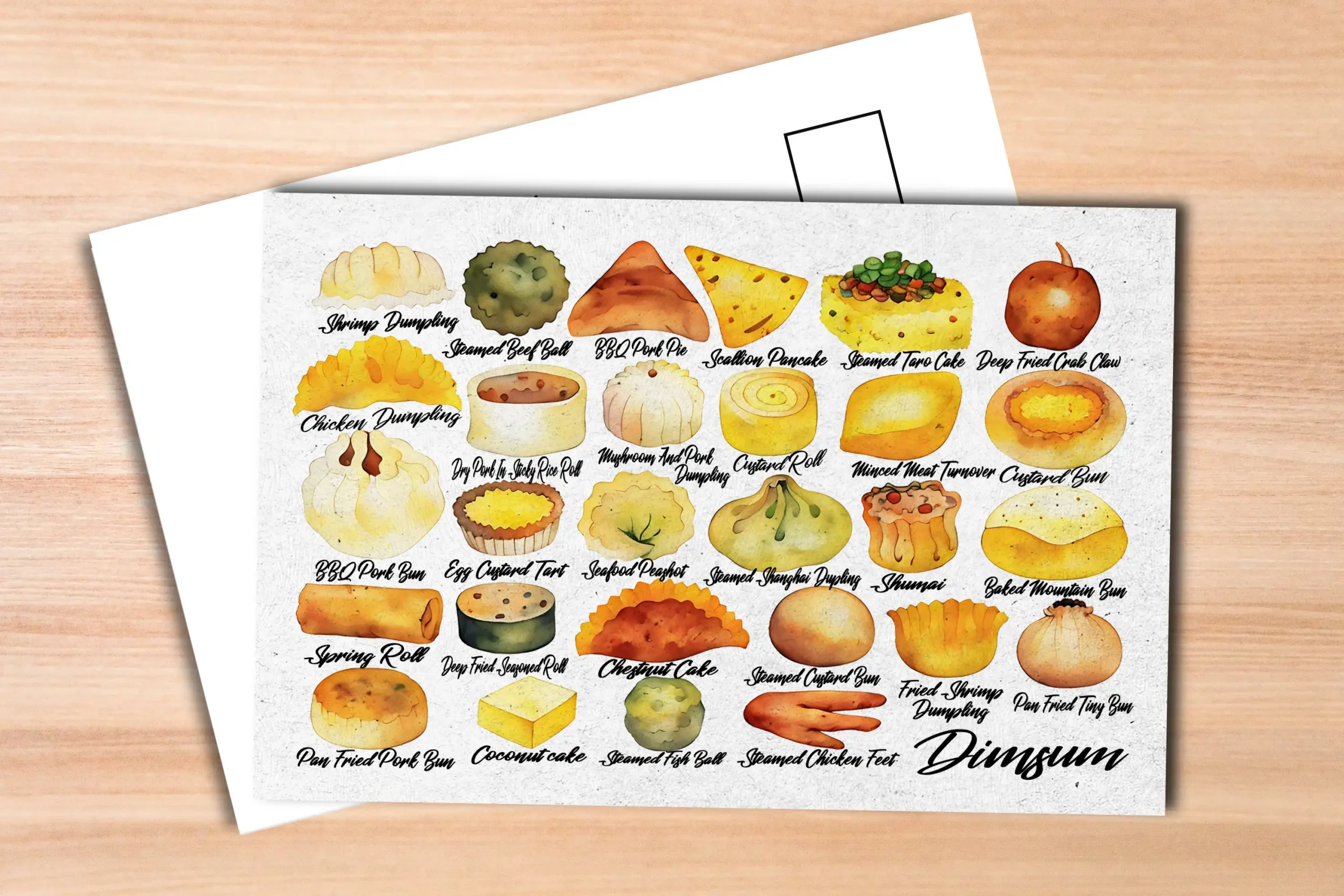 Chinese Dimsum Postcard