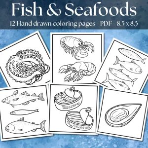Fish & Seafood Coloring Pages
