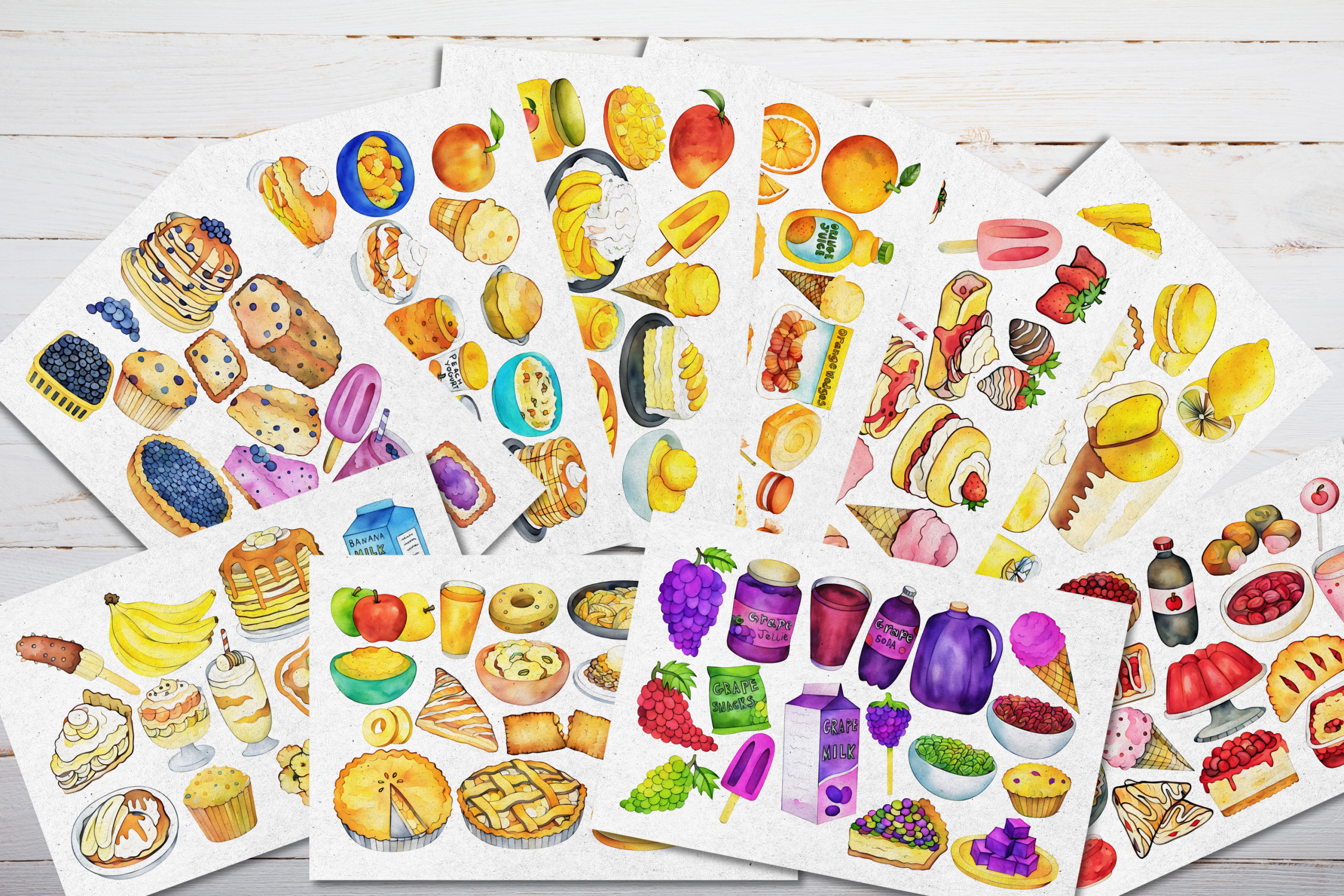 Fruit Flavors Postcard Bundle