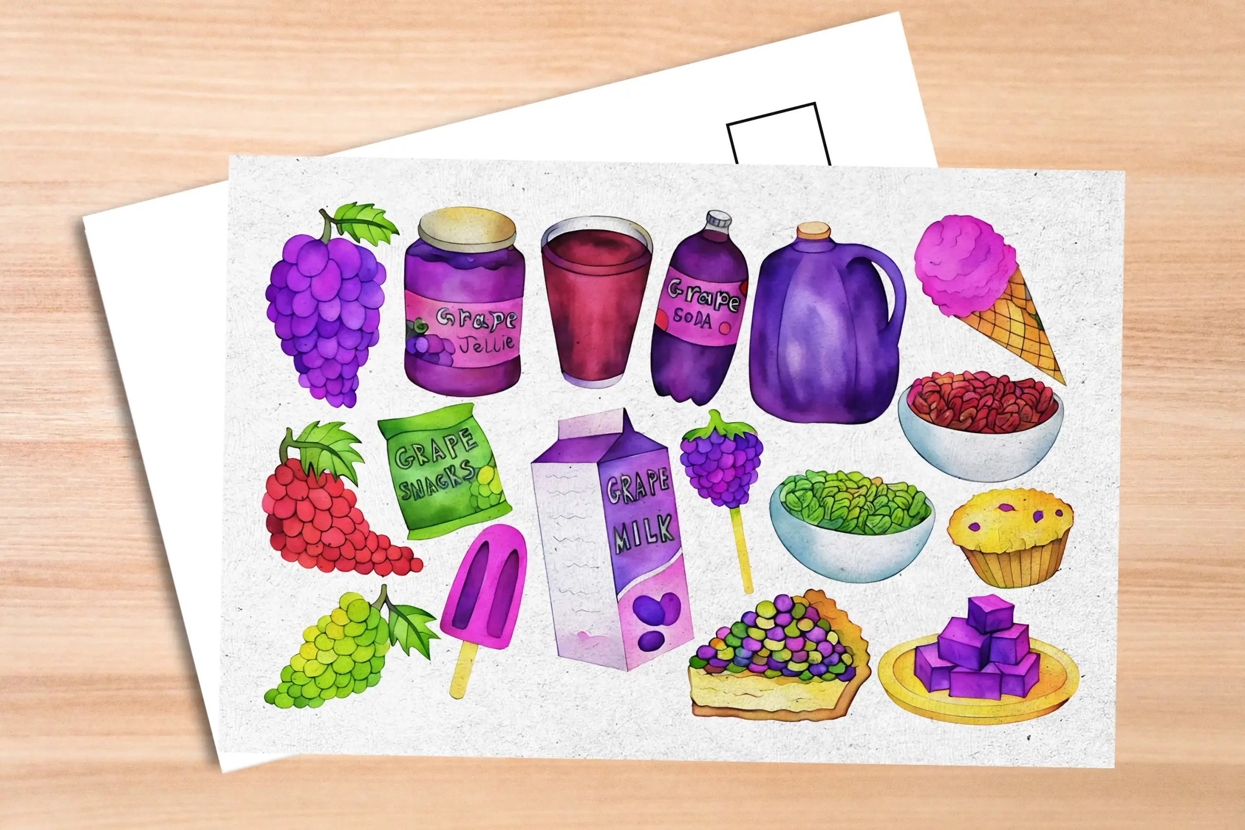 Grape Foods Postcard
