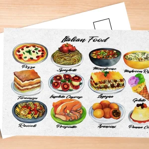 Italian Food Postcard