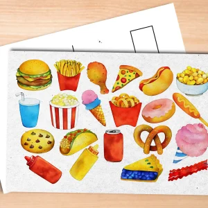 Junk Food Postcard