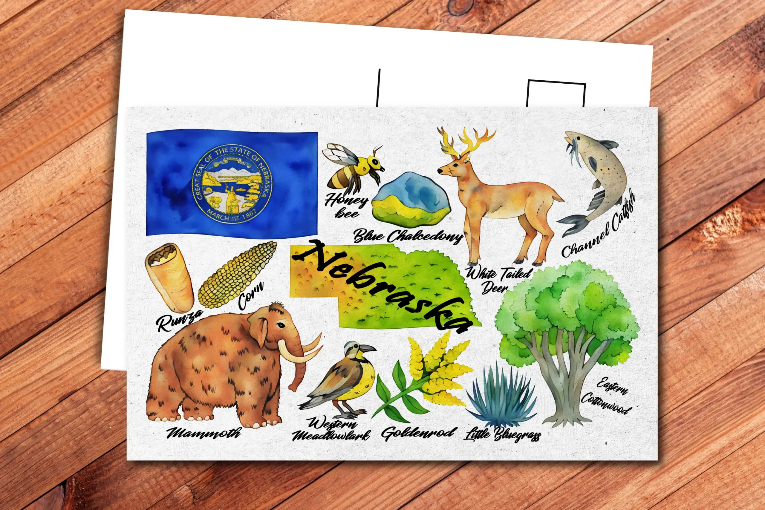 Nebraska State Postcard