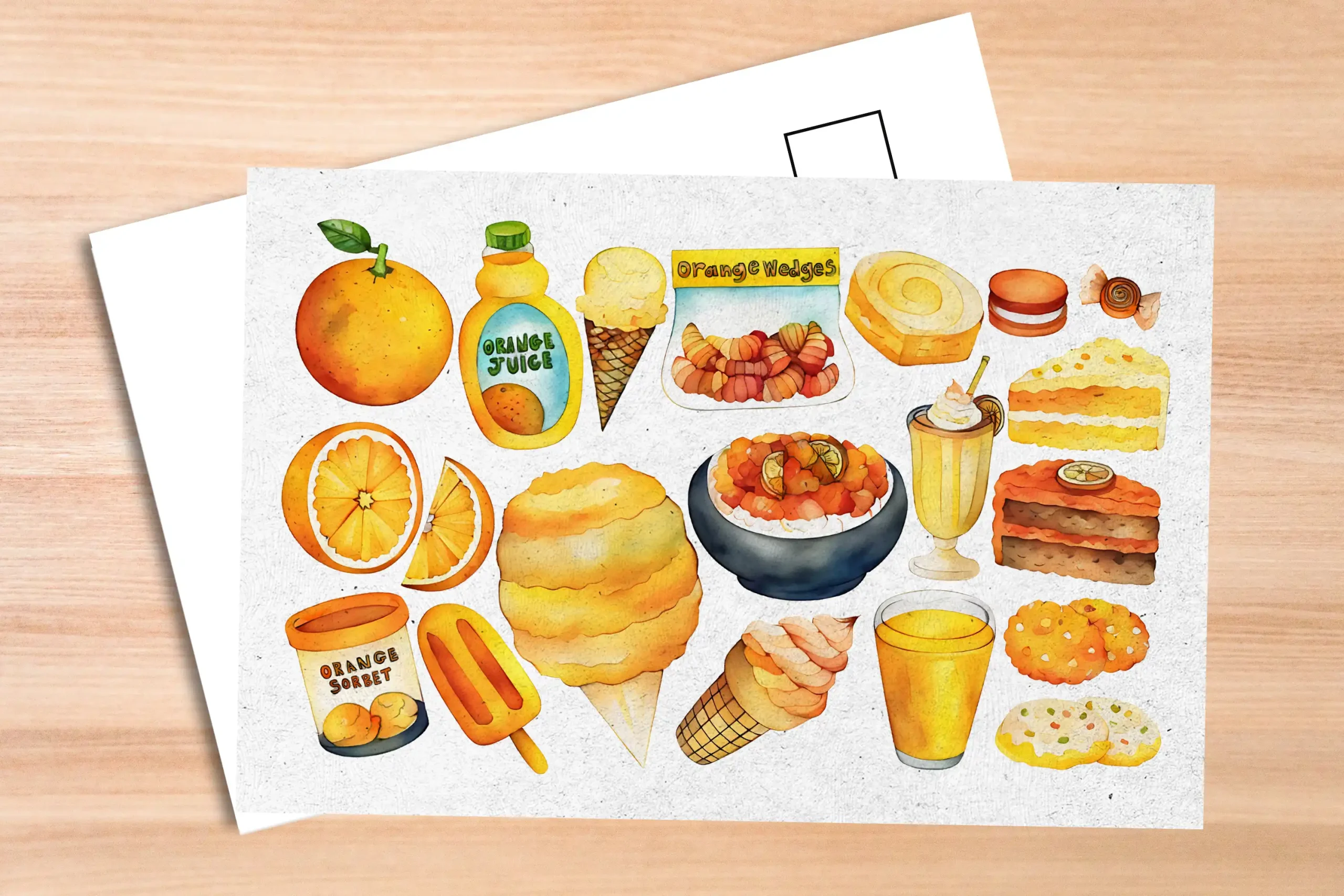Orange Foods Postcard