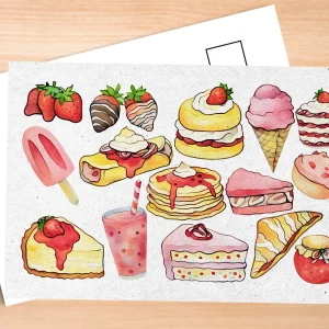 Strawberry Foods Postcard
