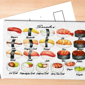 Sushi Postcard