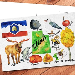 Utah State Postcard