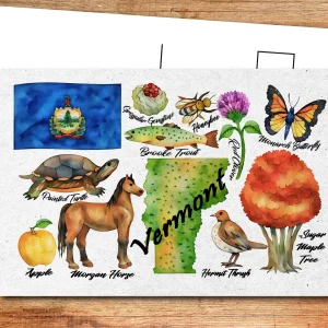 Vermont State Postcard