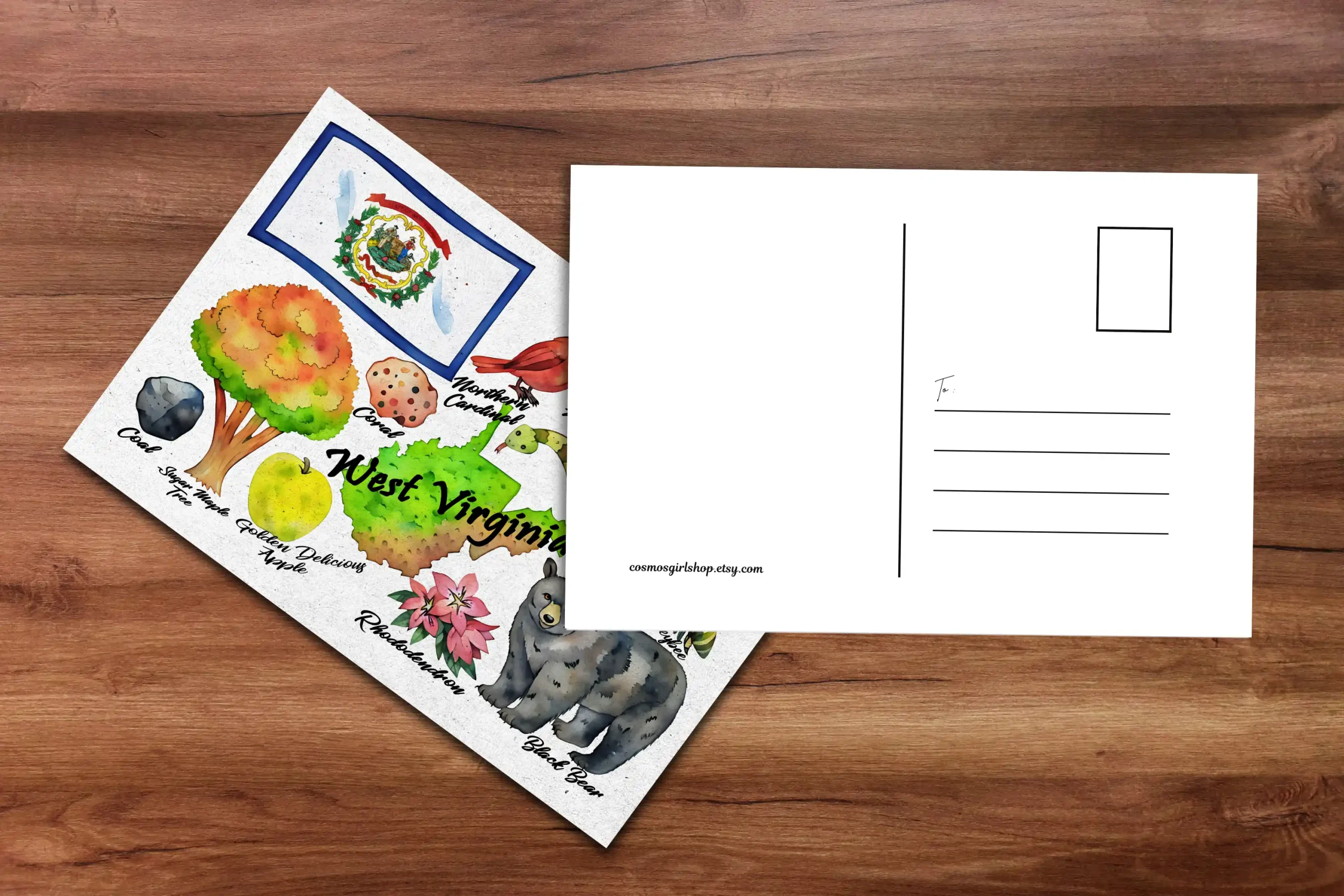 West Virginia State Postcard